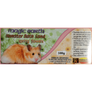 H3054 Hamster Bath Sand Sprg Flowers Label at Rebel Pets