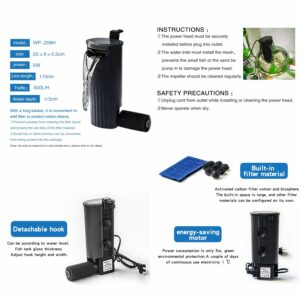 Internal Hang On Filter – 5w (500L/H) - Image 4