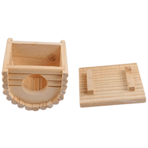 Hamster Wooden House Rounder Roof - Image 2