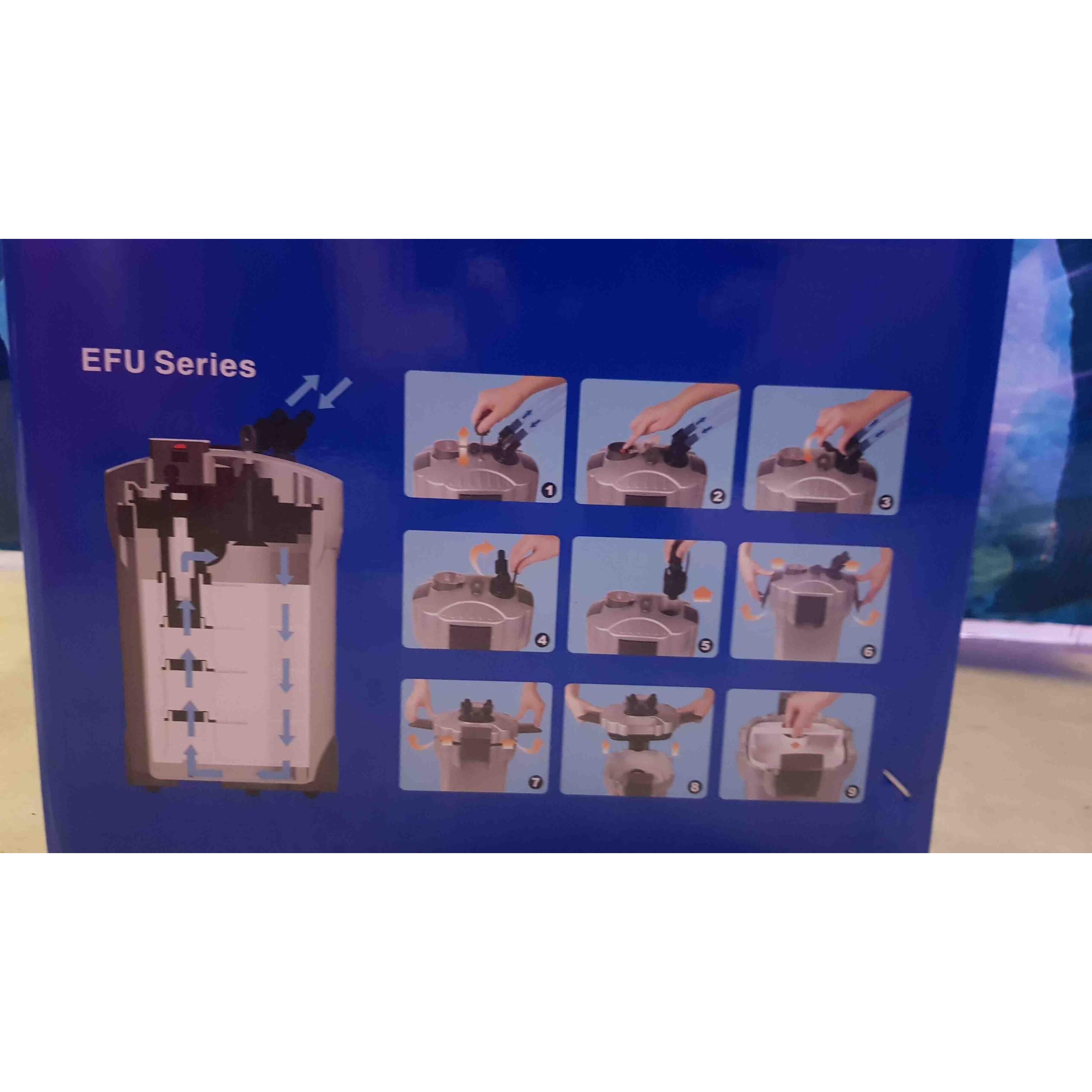 BOYU EFU-45 WITH 5W UV STERILIZER LIGHT 1100L/H EXTERNAL CANISTER FILTER - Image 2