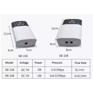Sobo mini AC/DC air pump 1w 3l/min - Image 3