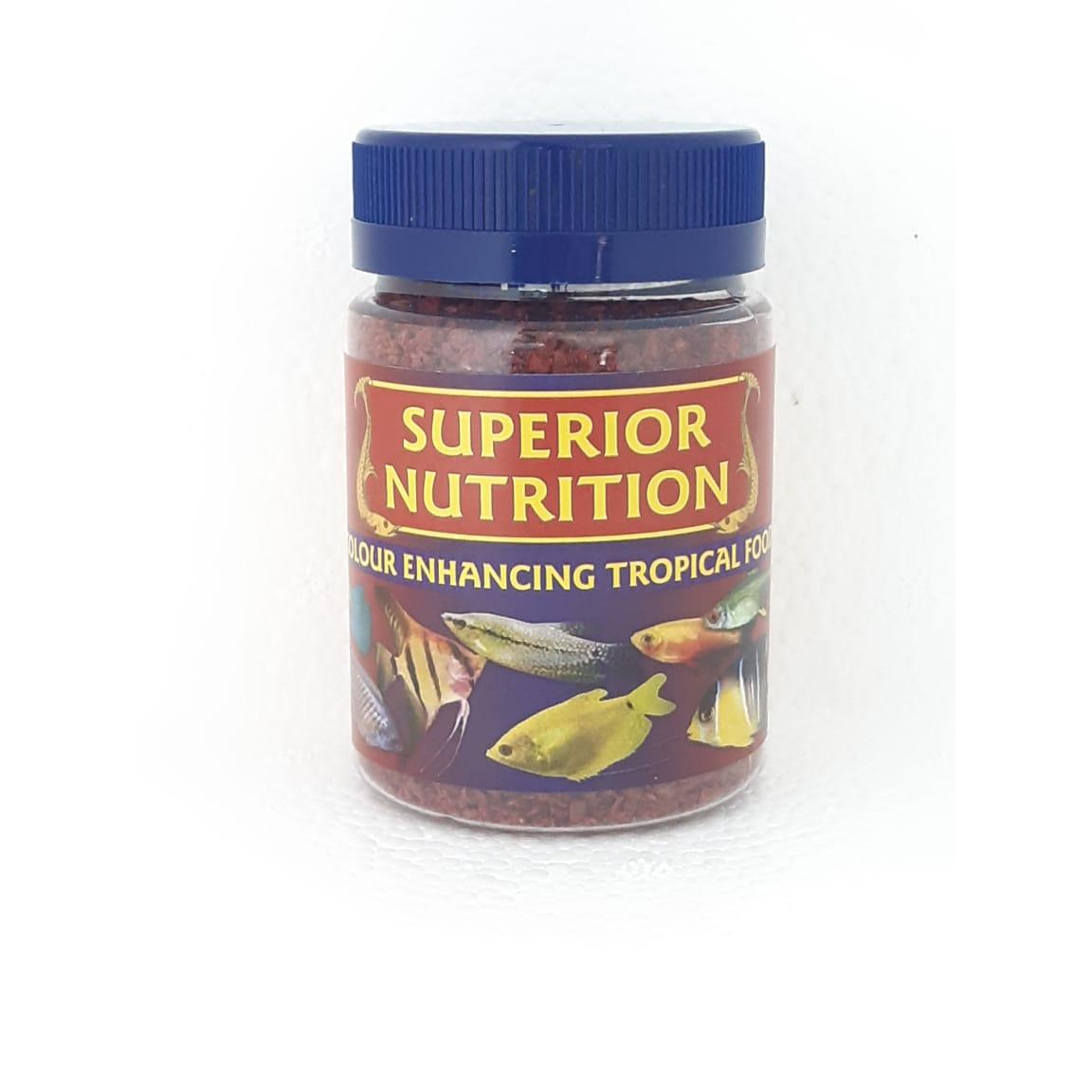 SUPERIOR NUTRITION COLOUR ENHANCING TROPICAL FISH FOOD 80G