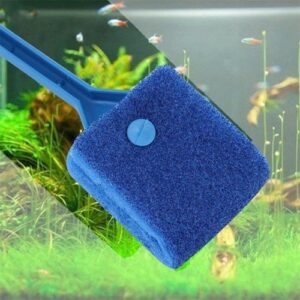 XY Blue Aquarium Scraper with sponge - Image 2